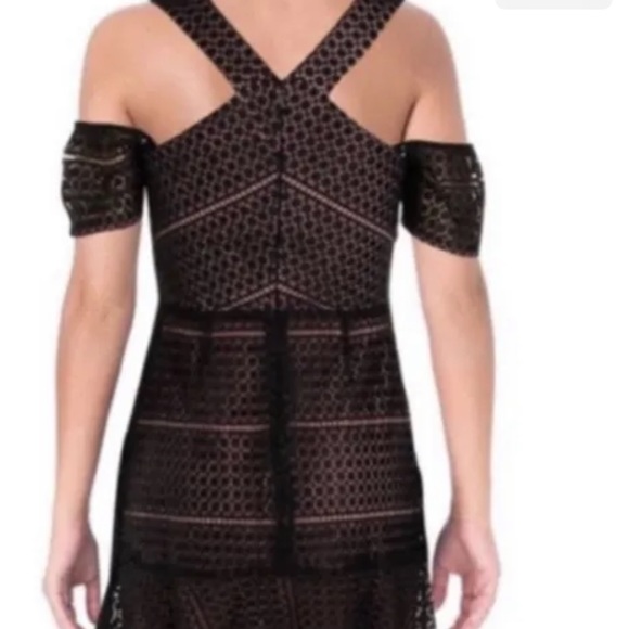 NWT Aqua Black Lace Cocktail Dress S M - Picture 2 of 8